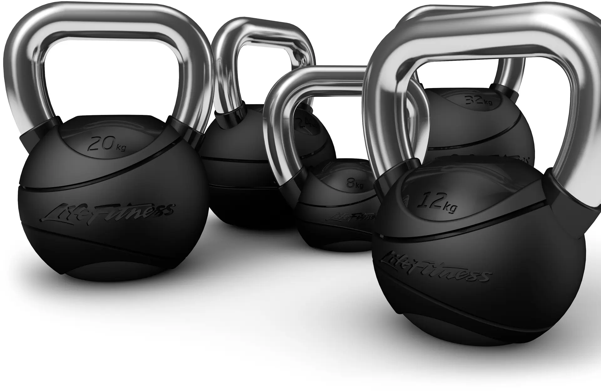 Life Fitness Rubber Kettlebells