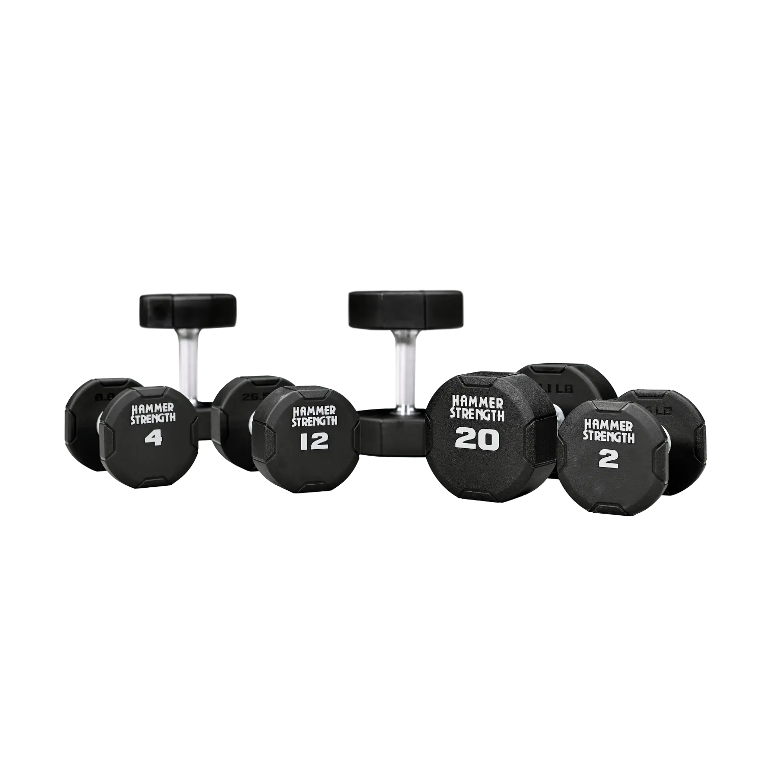 Hammer Strength 4-Sided Dumbbells - Urethane