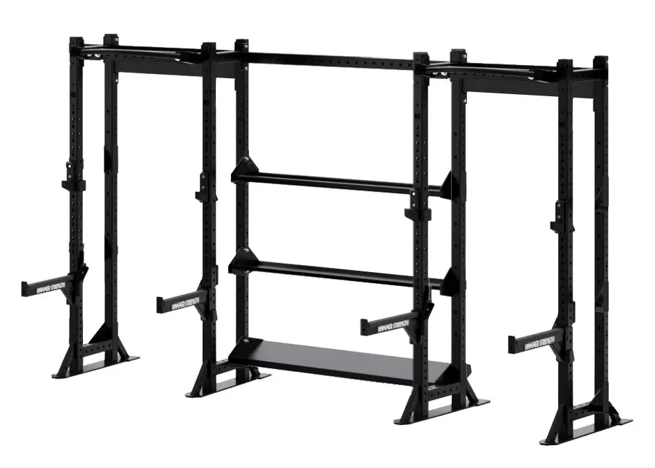 Hammer Strength HD Perimeter Connected Half Rack x 2 w/Storage